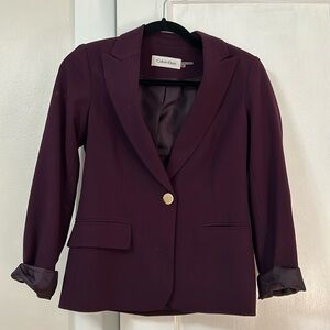Petite Calvin Klein Plum Blazer